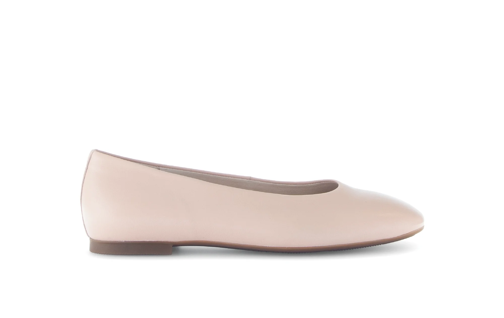 Ballerines roses en cuir lisse